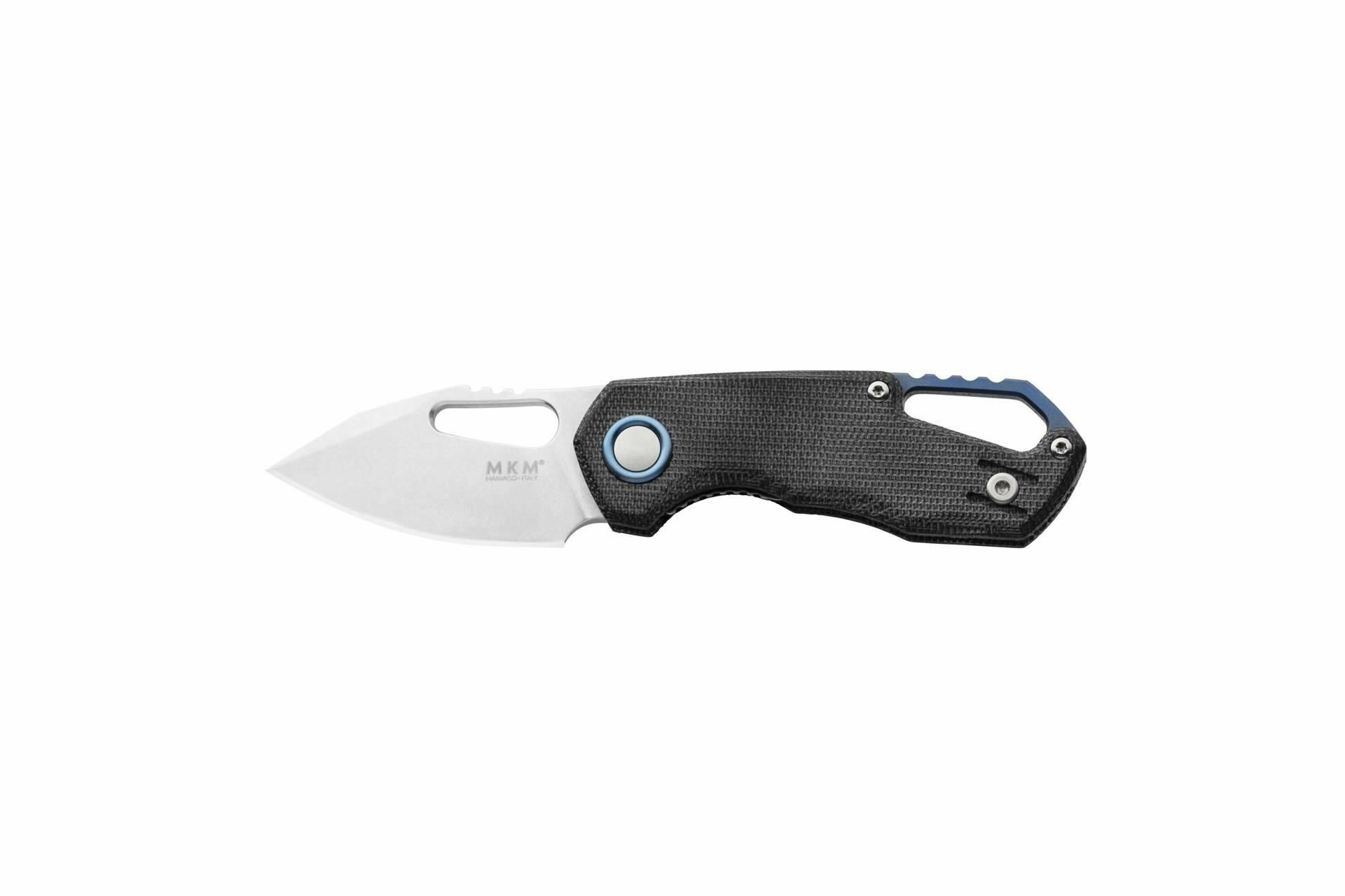 MKM Isonzo M390 Clip Point Black Canvas Çakı
