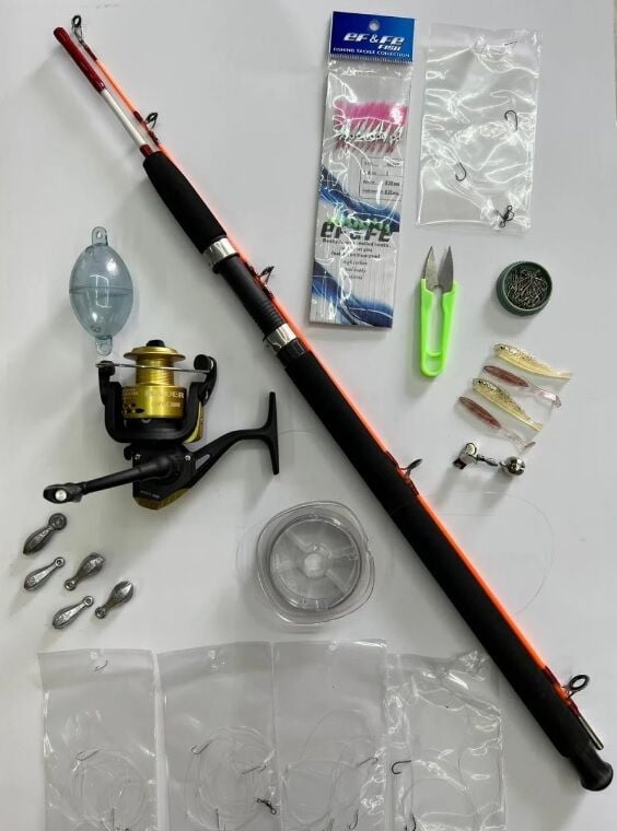 Bauer Makine 2 Parça Dolgu Uç Kamış Tekne Olta Seti