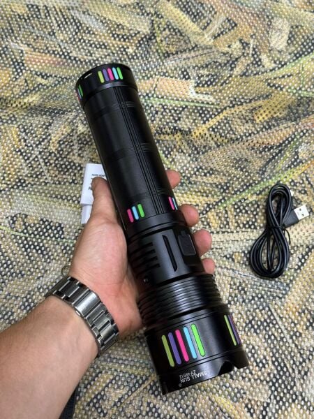 Small Sun ZY-W512 9.000 Lümen Süper Güçlü LED Profesyonel Şarjlı El Feneri