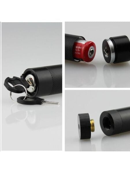 YF-303 Şarjlı Anahtar Emniyetli Yeşil Lazer Pointer 1000MW Yüksek Güçlü Lazer Işaretçisi 15KM Etkili