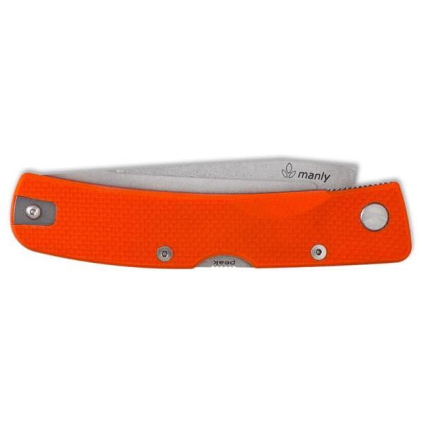 Manly PES90VOTH Peak CPM S90V Orange (two hands opening) Çakı