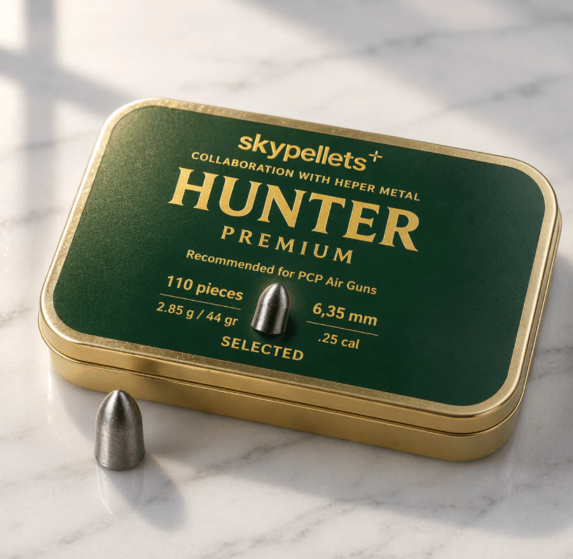 Skypellets Hunter Premium 6.35 mm 110 adet 2.85 G / 44 GR. Havalı Tüfek Saçması