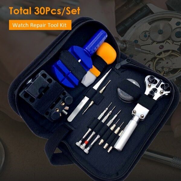 30 Adet/set Saat Tamir Araç Kiti Kasa Açıcı Çıkarıcı Tornavida Yay Çubuğu Saat Kayışı Bağlantı Pimi