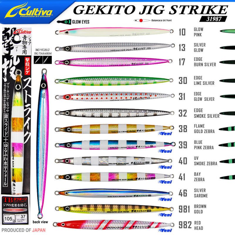 Cultiva 31987 GEKITO JIG STRIKE 17cm 105 gr 32