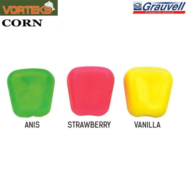 Vorteks Feeder Corn Silikon Mısır 30 Adet Strawberry