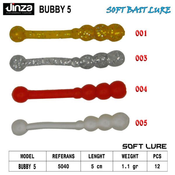 Jinza Rock Fishing Bubby 50 mm 1.1 gr LRF Silikonu 04