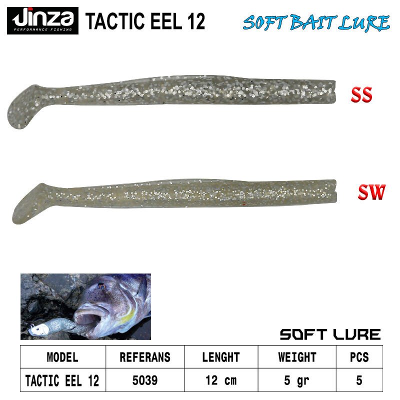 Jinza Tactic Eel 120 mm 5 gr Zargana Silikon SS