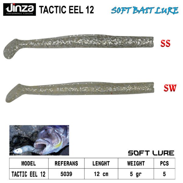 Jinza Tactic Eel 120 mm 5 gr Zargana Silikon SS