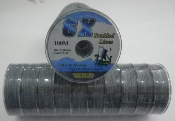 Viking Dyneema 6X Line Örgü Misina 100 MT NO: 0,50 / 75 LBS
