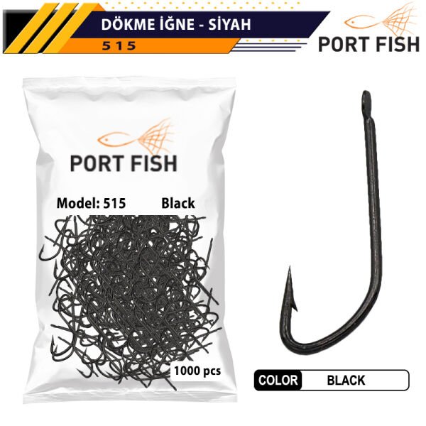 Portfish Dökme İğne Siyah 1000 Li Paket 10 Siyah