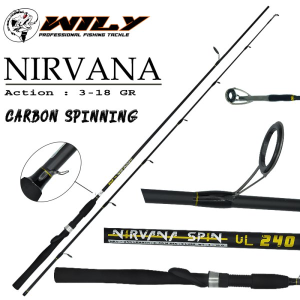 Wily Nirvana UL 225 cm  Spin Kamış 3-18 gr