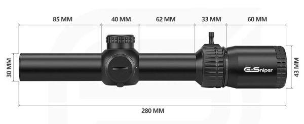 G-sniper 1-10x24 SFP IR Tüfek Dürbünü