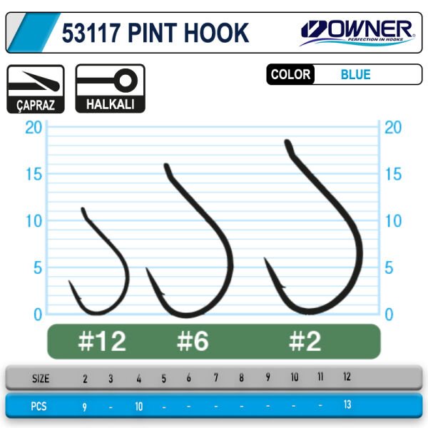 Owner 53117 Pint Hook Blue İğne 2