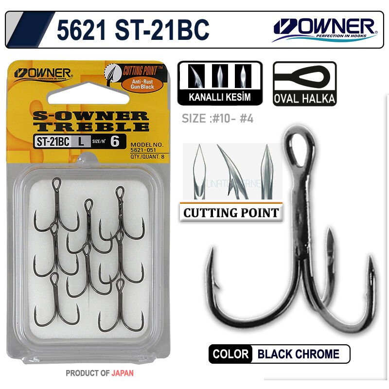Owner 5621 St-21 Black Chrome  Çarpma İğne 4