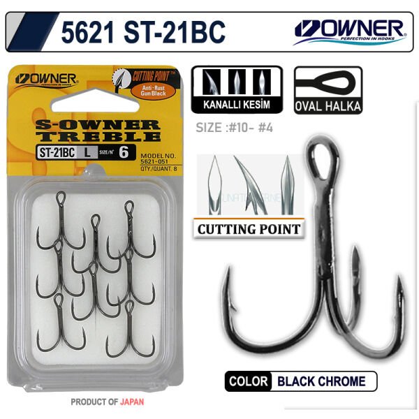 Owner 5621 St-21 Black Chrome  Çarpma İğne 4