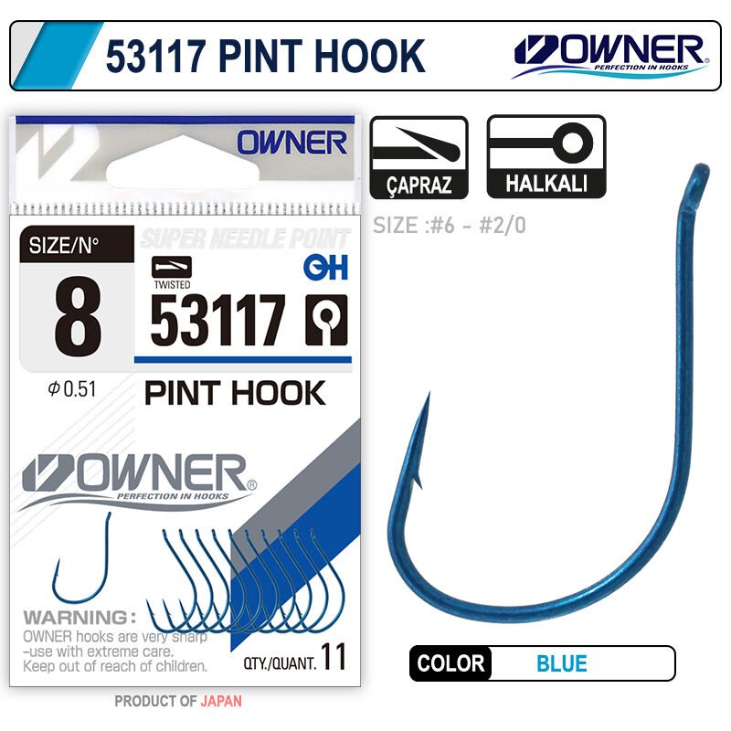 Owner 53117 Pint Hook Blue İğne 8