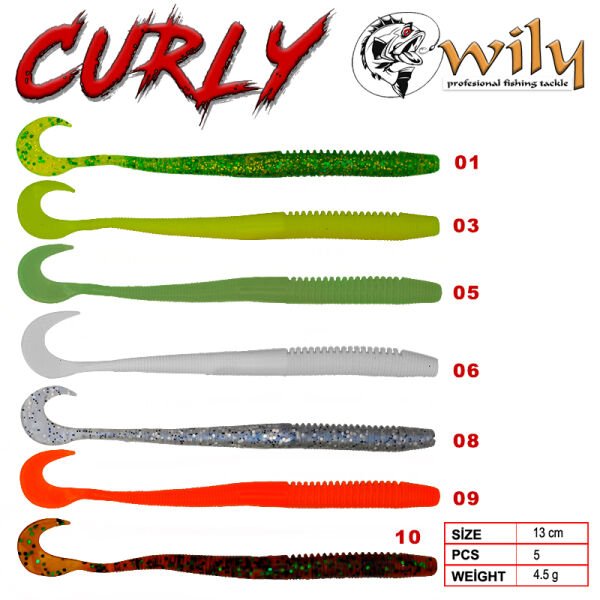 Wily Curly Silikon Yem 13 cm 4.5 gr 01
