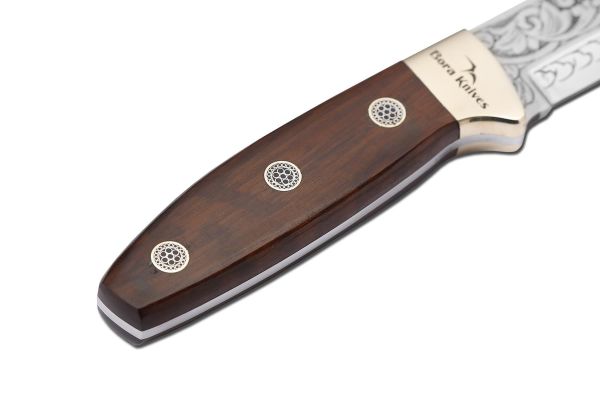 Bora 309 Falcon Yılan Ağacı Saplı Gravürlü Bıçak