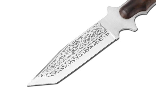 Bora 410 Shogun Stabilize Ceviz Sap Gravürlü Bıçak