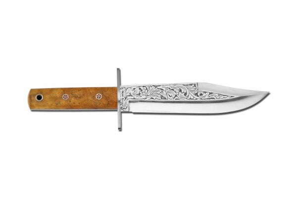 Bora 502 Paladin Bury Gembol Ağacı Sap Gravürlü Bıçak