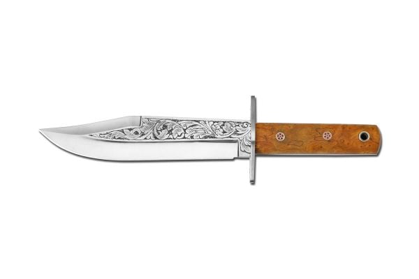 Bora 502 Paladin Bury Gembol Ağacı Sap Gravürlü Bıçak