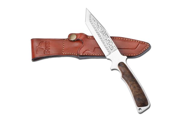 Bora 410 Shogun Stabilize Ceviz Sap Gravürlü Bıçak