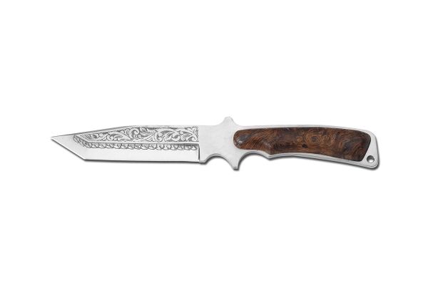 Bora 410 Shogun Stabilize Ceviz Sap Gravürlü Bıçak
