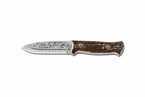 Bora 511 Survivor Geyik Boynuzu Sap Gravürlü Bıçak