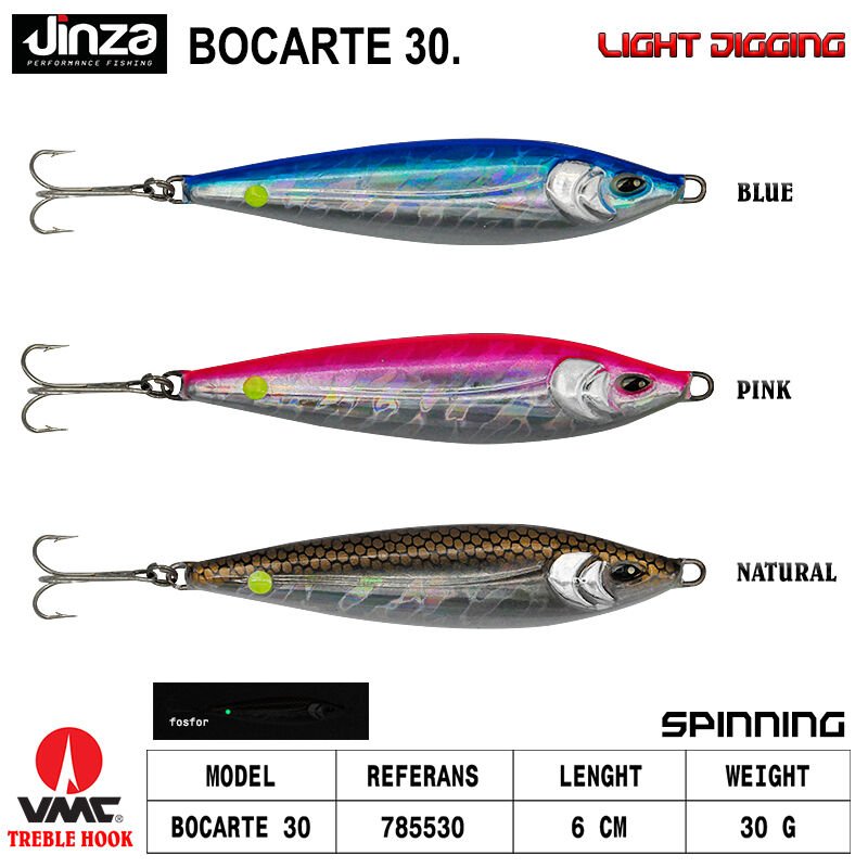 Jinza Bocarte 60mm Light Jig 30 gr Pink