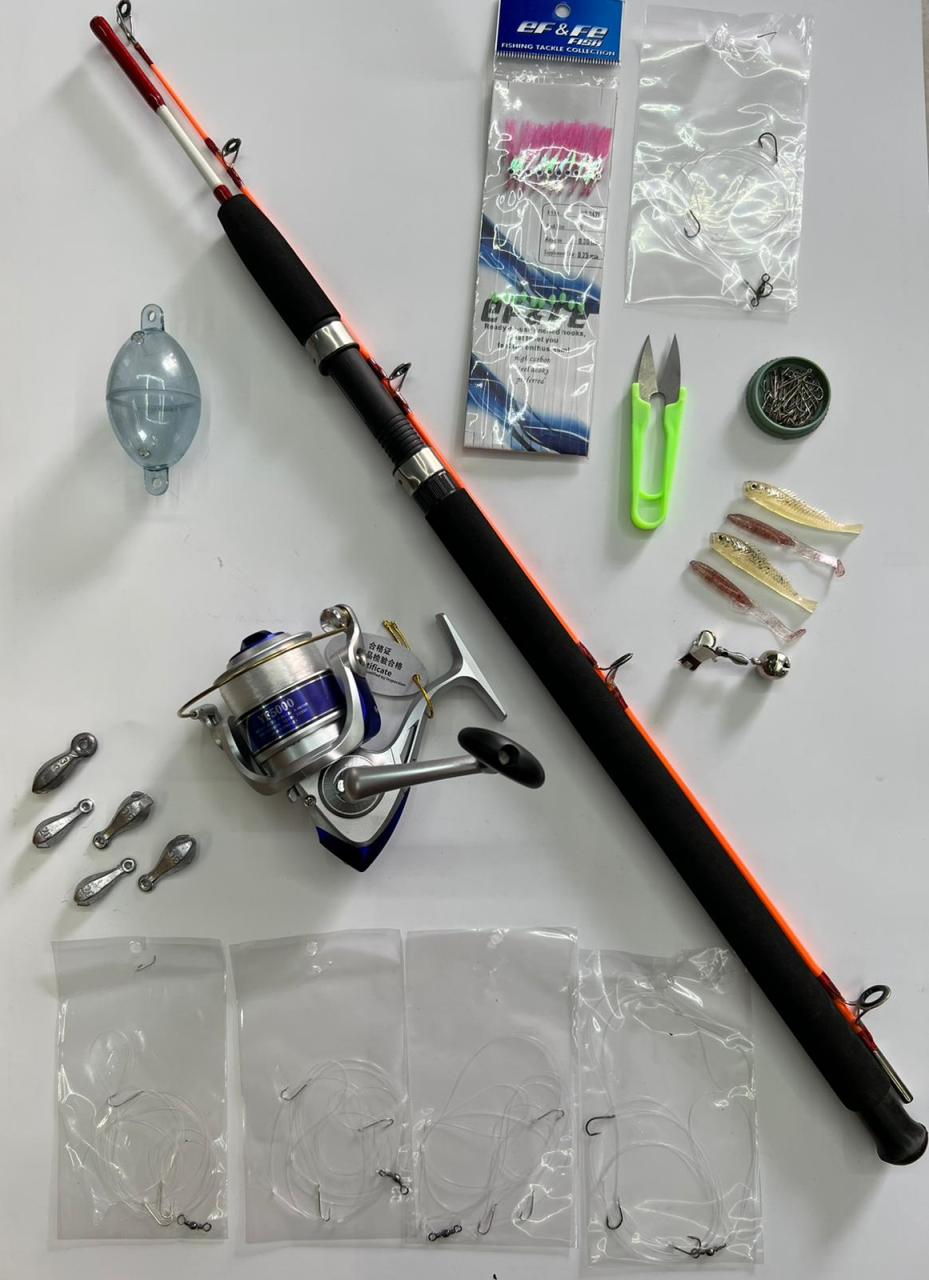 Oskar Makine 2 Parça Dolgu Uç Tekne Kamışı Olta Seti