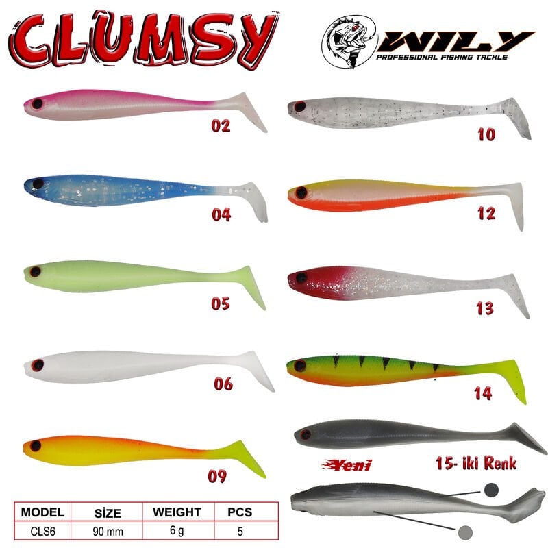 Wily Clumsy Silikon Yem 9 cm 6 gr 09