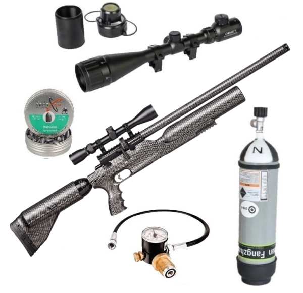 Kral Arms Puncher Bigmax X Karbon Kaplama Pcp Havalı Tüfek Seti