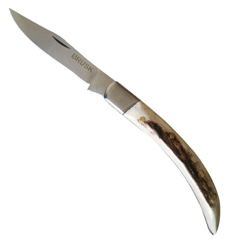 4116 Brusk Geyik Boynuzu Saplı Çakı Küçük