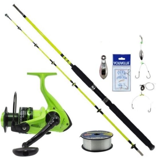 Remixon Makine ( 150M. Misinası Sarılı ) 130 CM. Tekne Kamışı Seti
