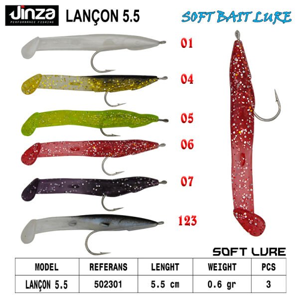Jinza Lançon 55 mm 0.6 gr LRF Silikonu 123