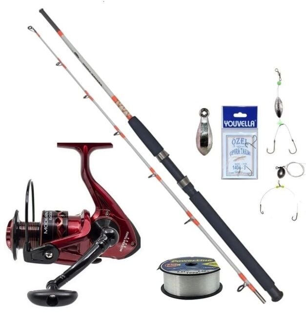 Remixon Makine ( 150M. Misinası Sarılı ) 180 CM. Tekne Kamışı Seti