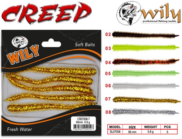 Wily Creep Silikon Yem 9.5 cm 0.8 gr 10