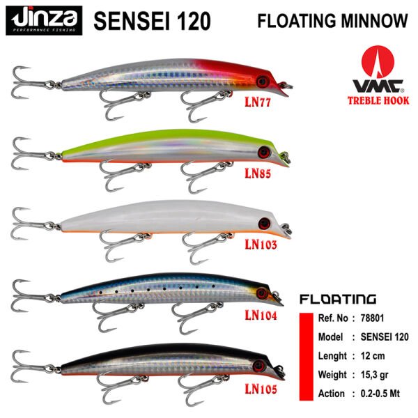 Jinza Sensei 120 mm 15.3 gr Maket Balık LN85