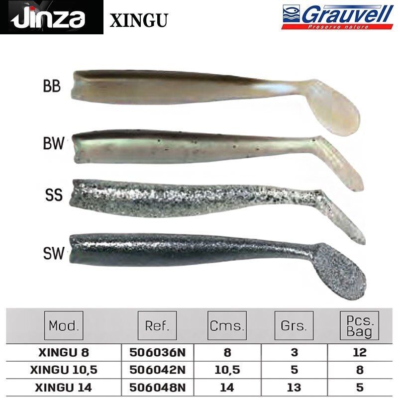 Jinza Hawk Xingu 105 mm 5 gr Silikon Balık 8 Adet BW