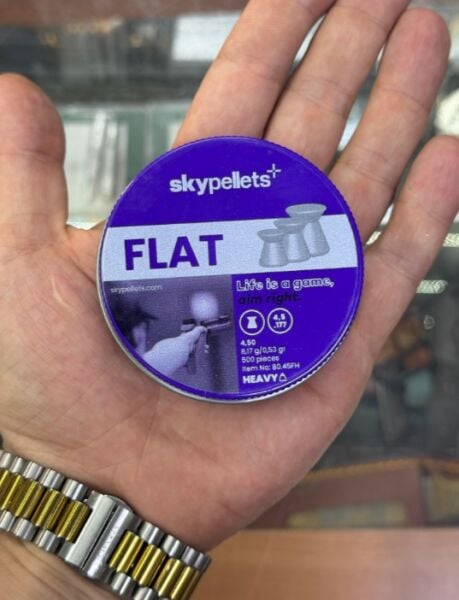 Skypellets Flat Heavy 4.5 mm (.177) Havalı Tüfek / Tabanca Saçması (500 Adet)
