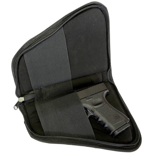 YT-008 Deri Tabanca Taşıma Çantası Büyük Siyah-Kahve