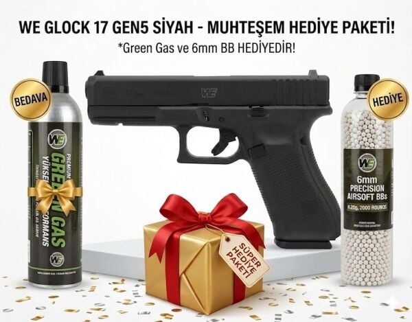We Glock 17 Gen5 Siyah Airsoft Tabanca Seti