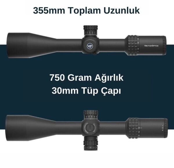 Vector Optics 30mm Sentinel GenII 4-16x50 SFP Tüfek Dürbünü SCOL-59