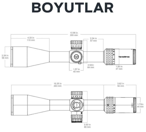 Vector Optics 30mm Sentinel GenII 4-16x50 SFP Tüfek Dürbünü SCOL-59