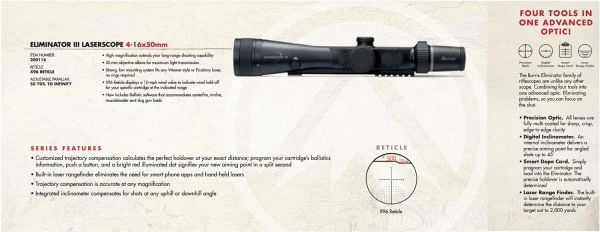 Burris Eliminator 4-16x50mm Tüfek Dürbünü