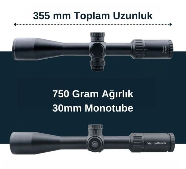 Vector Optics 4-16x44 TOUREX FFP Tüfek Dürbünü SCFF-24
