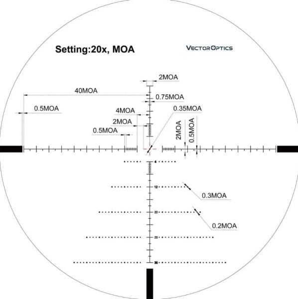 Vector Optics 4-16x44 TOUREX FFP Tüfek Dürbünü SCFF-24