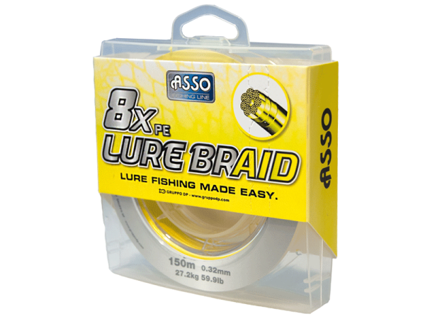 ASSO PE 8X LURE BRAID 150 MT NO: 0,18MM / 150MT. / 30,40 LB