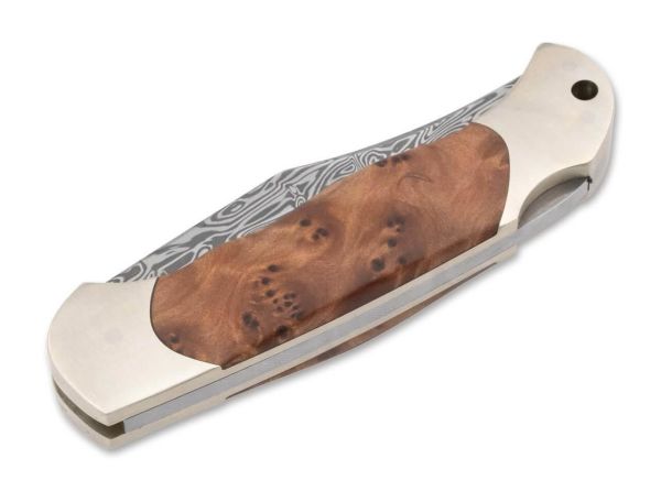 Böker Manufaktur Junior Scout Curly Birch Brown Damascus Çakı