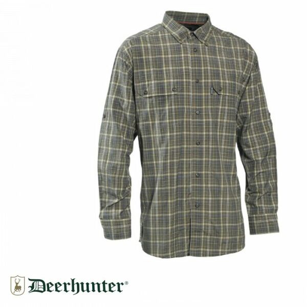 T. S.K.DEERHUNTER Elliott 399 Bambu Kareli Uzun.Kol Gömlek 43/44